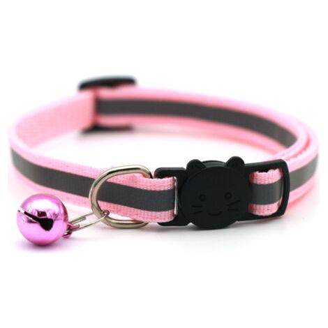 Collier de sécurité pour chat et chaton avec cloche réfléchissante et réglable (1/4)