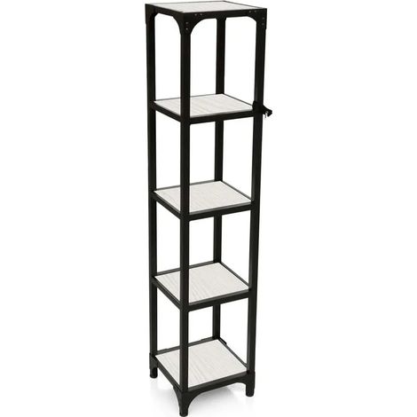 Mobiletto in metallo 5 ripiani cm 31x31x156h