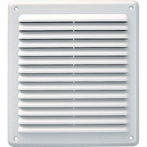 First Plast – Grille aération VMC rectangulaire PVC anti-pluie 204 x 230 mm – Épaisseur 20 mm – Air de passage 180 cm² – Garantie 10 ans