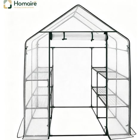 Gewächshaus in Weiß 143 x 143 x 195 cm HOMAIRE (1/5)