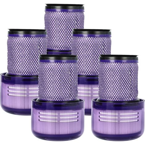 vhbw 5x filtro sostituisce Dyson 971517-01 per aspirapolvere - filtro HEPA lilla / bianco