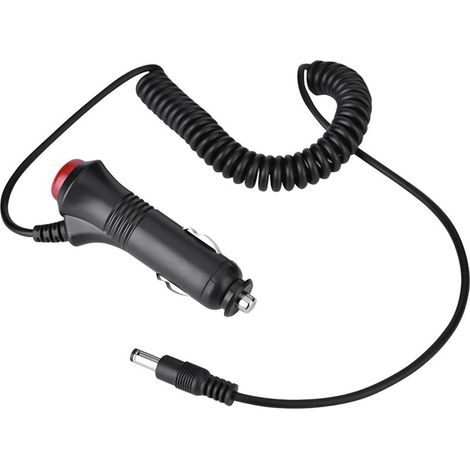 Câble d'alimentation allume-cigare 12V vers fiche mâle DC 5.5x2.1mm avec ressort, 2 mètres (1/5)