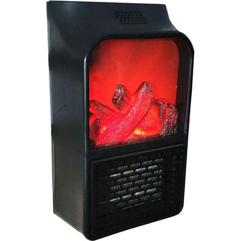 Mini Radiateur Soufflant, Fast Heater, Radiateur Électrique Chauffage, flamme simulée, Montage Mural de 900 W avec Affichage numérique de la minuterie réglable et télécommande -1pc (1/4)