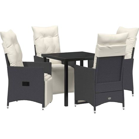 Maison Exclusive - Set da Pranzo per Giardino 5 pz Nero polyrattan (1/5)