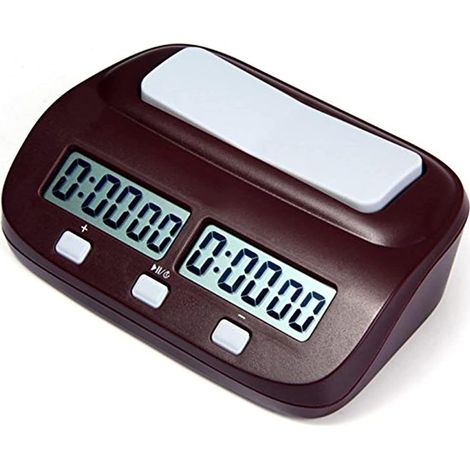 Schachuhr, professioneller multifunktionaler digitaler Timer für Schach und Spiele mit Bonus- und Verzögerungsfunktion. (1/5)