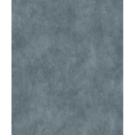Papier peint uni effet patine bleu canard (1/2)