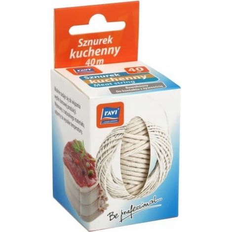 Ficelle de cuisine en coton, fil à viande, blanc, 40 m