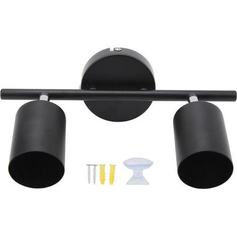 Kit d'éclairage sur rail LED, 2 têtes, 10,8 pouces, rotatif à 90 degrés, 2 lumières, Kit d'éclairage pour plafond à ampoule GU10 (1/5)