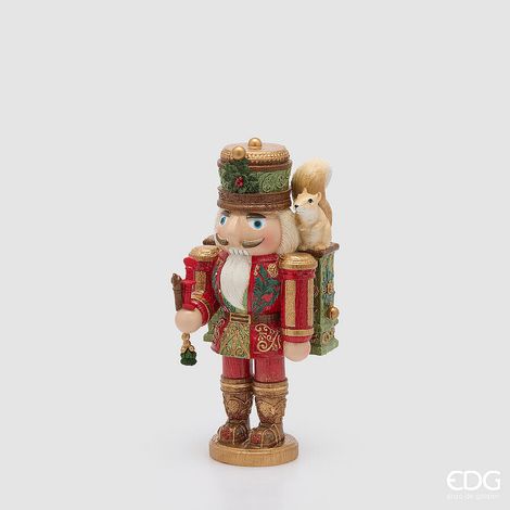 EDG Enzo De Gasperi Decoro Soldatino Verde e Rosso 14x12xH30 cm – Decorazione di Natale (1/5)