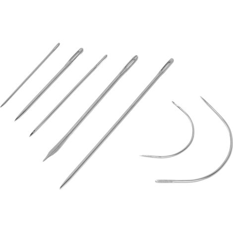 10 ensembles d'aiguilles à coudre en acier au carbone, différentes tailles, outil de couture à la main pour tapis en cuir (1/5)