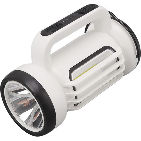 Wiederaufladbare LED-Campinglaterne mit COB-Scheinwerfer, tragbare LED-Lampe zum Wandern und Angeln. (1/5)
