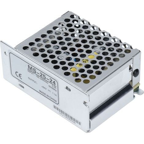 Alimentation à découpage 24V 1.1A 25W boîtier aluminium MS-25-24 100-240VAC pour caméra surveillance LED 3D imprimante (1/5)