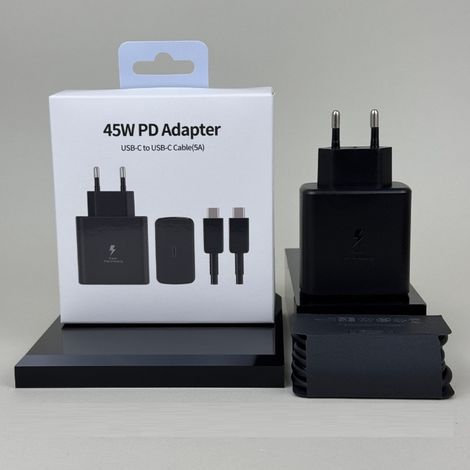 Kit de chargeur rapide Samsung 45 W (tête de charge + câble de données) - blanc