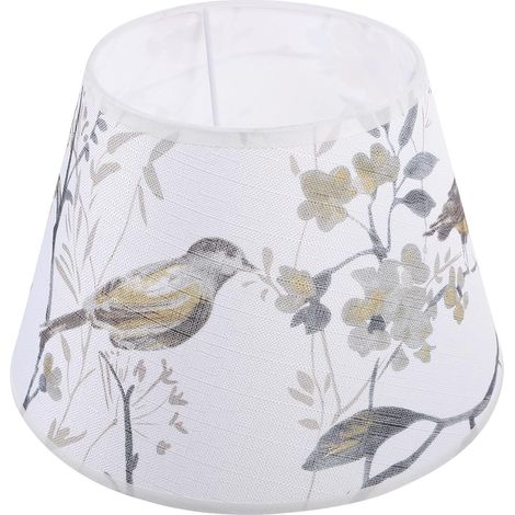 Abat-jour en tissu pour lampe, motif oiseau ou de remplacement, et métal, salon, bureau salle à (1/5)