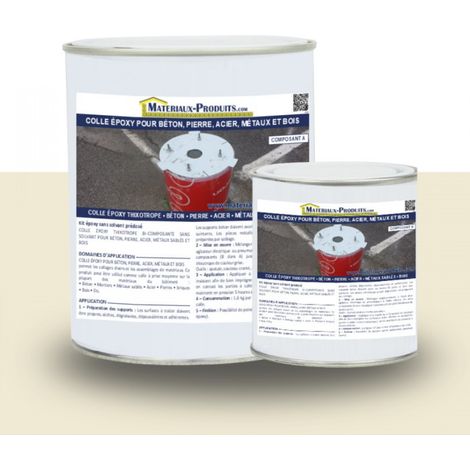 Colle epoxy pour béton, pierre, acier, métaux et bois - 2.5 Kg Ton Pierre - MATPRO