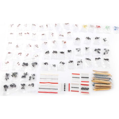 Kit Électronique 6 Valeurs Super Composants : Condensateurs Céramique, Diode, LED (1/5)
