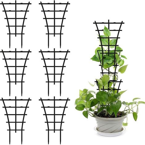 6 Tuteurs Grimpants Empilables - Treillis Solide et Réutilisable pour Plantes (Tomates, Haricots, Fleurs) - Support de Croissance Durable (1/5)