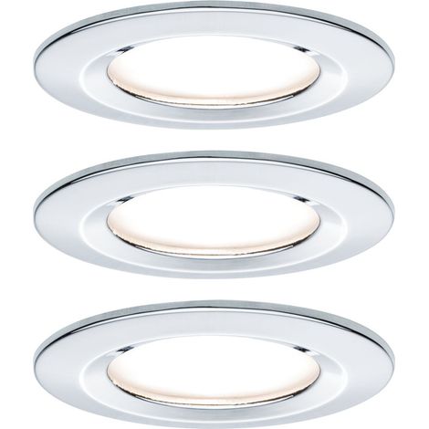 Paulmann Nova Bad-Einbauleuchte 3er Set LED LED 18 W IP44 Chrom (glänzend) (1/5)
