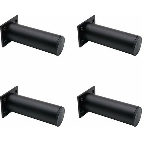 Set of 4 Adjustable Furniture Legs Matte Black Aluminum Alloy 38x120mm Cabinet Coffee Table TV Cabinet Legs Furniture Sofa Support Leg