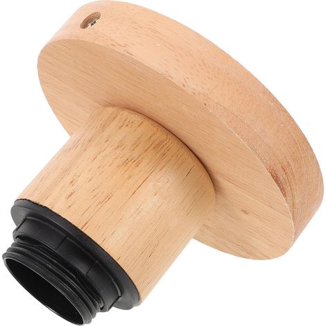 Support de Lampe de Plafond E27 en Bois Naturel Élégant Douille (1/5)