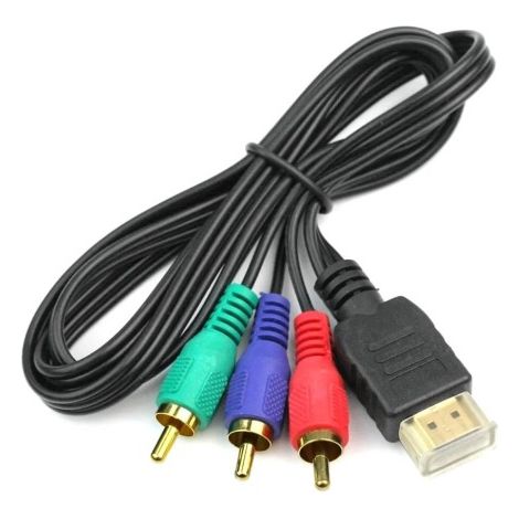 Câble convertisseur HDMI vers RCA - Adaptateur AV - 1m - Blanc - Haute qualité - Transmission vidéo (1/5)