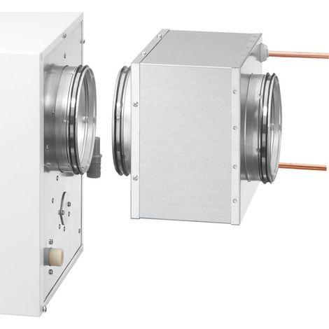 Helios KWL NHR 500 Niedertemperaturheizregister zu KWL HB 500 mit Temperaturfühler bei NT-Heizsystemen