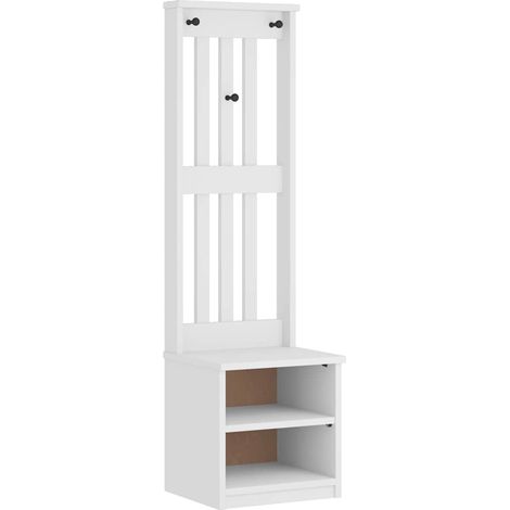 Albero da Ingresso SANDNES Bianco 45x40x159,5 cm Legno di Pino vidaXL (1/5)