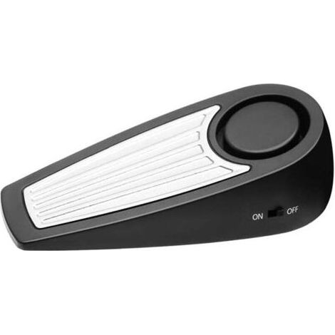 Alarme porte,Cale Bloque Porte avec Fonction Alarme,Alarme d'Arrêt de Porte en Forme de Cale, avec Sirène de 125 dB,pour Hôtel Sécurité Maison Travel,Noir (1/4)