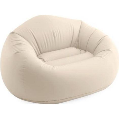 Intex – Fauteuil gonflable 66505NP beige – Dimensions 137 x 74 cm – Confort d'assise moderne – Idéal pour intérieur