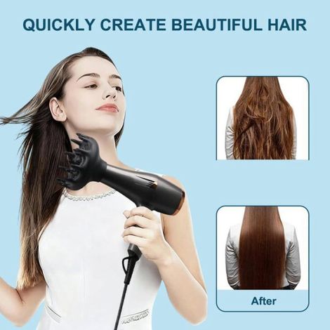 Diffuseur sèche cheveux universel bouclé ondulé réglable coiffure - 1 pièce, noir, universel - diffuseur cheveux boucle Aucunely (1/5)