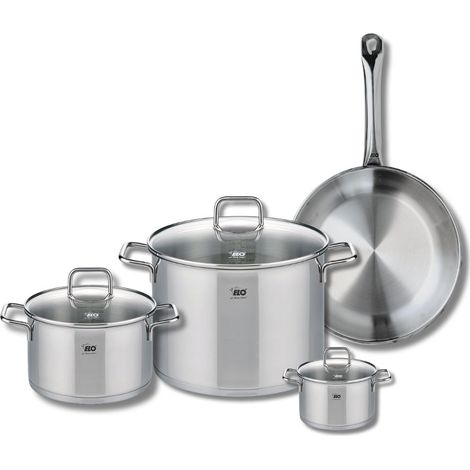 Ensemble de 1 Poêle de cuisson 28 cm et 3 faitouts 12, 20 et 26 cm Elo Profi Citrin (1/5)