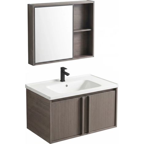 Ein Badezimmermöbelset Mit Waschbecken Rea Gama T25023 Kjm 70Cm Brown