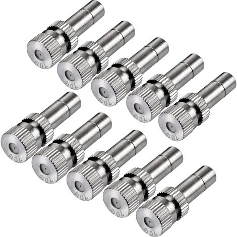 10pcs laiton basse pression brumisation pour Système de refroidissement Buses Humidification Pulvérisateur (0.8mm) - 0.7mm (1/5)