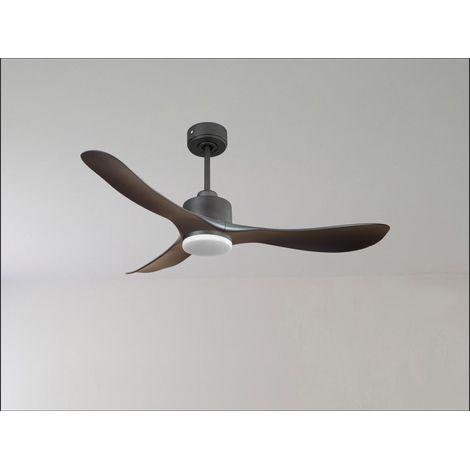 Modulo Slim de Klassfan - Ventilateur de plafond et destratificateur moteur DC blanc et bois noir 10 à 20 m² (1/5)