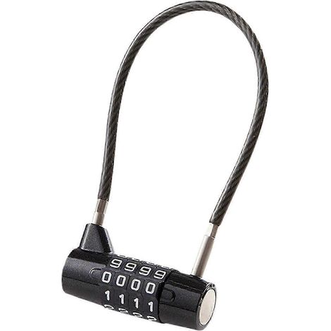 (Câble de 47,6 cm) Cadenas à combinaison robuste à 4 chiffres pour coffre à outils, abri de jardin ou rangement (1/4)