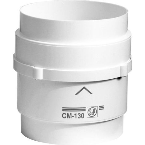 Soler Et Palau – Clapet anti-retour PVC multi-diamètres Ø 120-130/125 mm – Pour systèmes de plomberie – Évacuation unidirectionnelle – Isolation thermique (1/4)