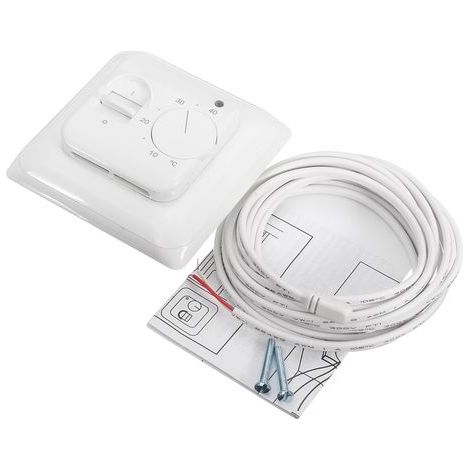 Thermostat mécanique de chauffage au sol, 230V, 16a, interrupteur de contrôle de la température avec capteur. (1/5)