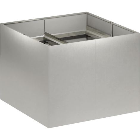 Cache-pot de jardin Argenté 80 x 80 x 60 cm Acier inoxydable vidaXL