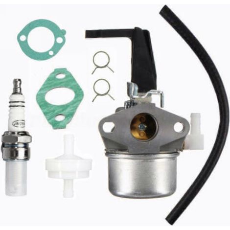 Kit de filtre à carburant pour carburateur de motoculteur, compatible avec les modèles 696065 et 697422, noir et argent. (1/5)