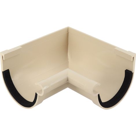 Angle intérieur à joint - Sable - pour gouttière PVC demi-ronde de 16 - Nicoll
