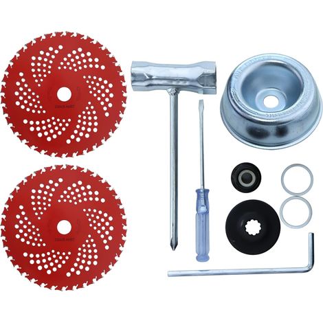 Lames de débroussailleuse de 9" x 36 dents en carbure pour Stihl, compatibles Husqvarna, débroussailleuse et tondeuse-2 pièces (1/5)