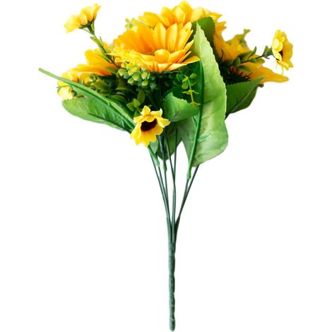 Lot de 4 fleurs artificielles tournesol – Décoration imitation fleur naturelle (1/5)