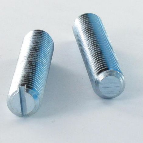 Vis métaux Sans tête Fendue M6X10 Bout plat Acier zingué-10 pièces
