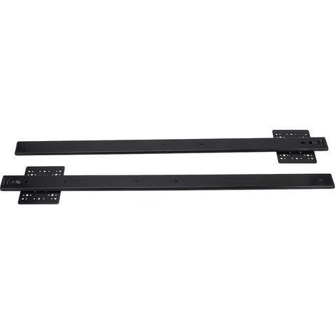 1 paire de glissières de tiroir à montage latéral, 26 pouces, robustes, 2 sections, roulements à billes, pistes noires, 650mm, 35mm de largeur (1/5)