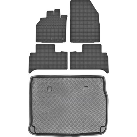 Renault Scenic II Minivan (2003–2009) – Set: Gummifußmatten + Kofferraummatte (1/5)