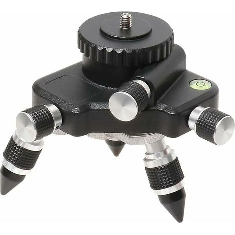 Adaptateur de niveau laser – Base rotative à 360° pour connecteur de trépied de niveau laser de ligne, base de trépied pivotante pour adaptateur de niveau de 6,35 mm et 5/8 (1/5)