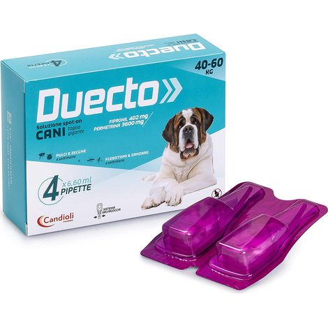 Candioli Dog Duecto Spot-On (40-60kg) - Confezione 4 Pipette - Antiparassitari CANE (1/2)
