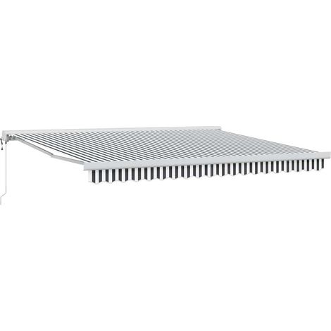 Maison Exclusive - Auvent rétractable anthracite et blanc 4x3 m tissu et aluminium