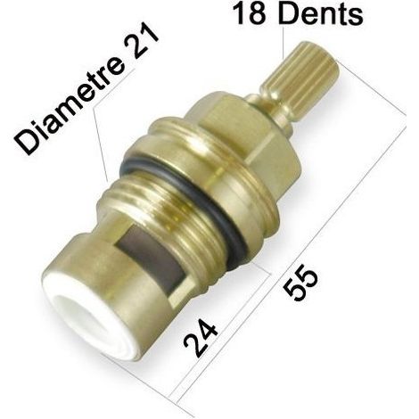 Tete ceramique 1/2 tour ancien modele 18 dents - CRISTINA ONDYNA PD00186
