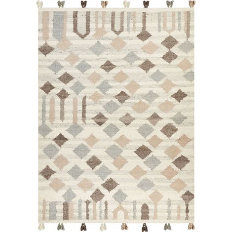Teppich KAGHTSRASHEN Beige 200 x 300 cm Wolle Kelim